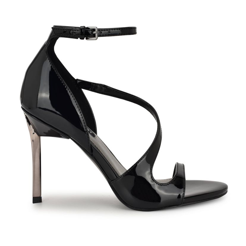 Shimmy Stiletto Heel Open Toe Dress Sandals