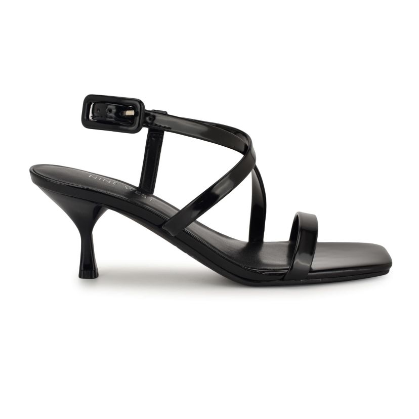 Hinell Square Toe Tapered Heel Dress Sandals