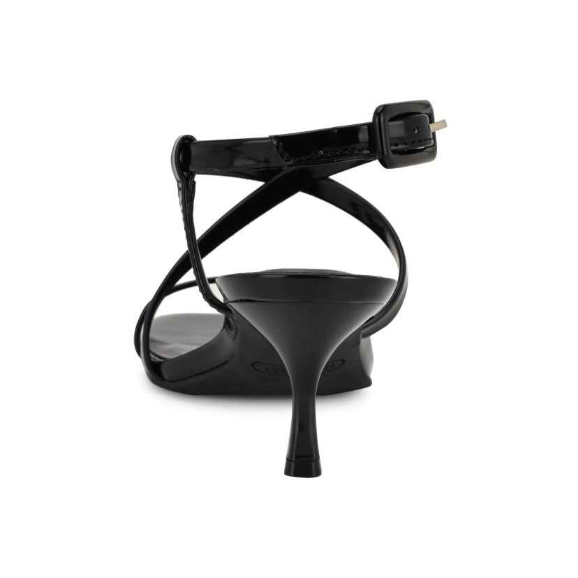 Hinell Square Toe Tapered Heel Dress Sandals