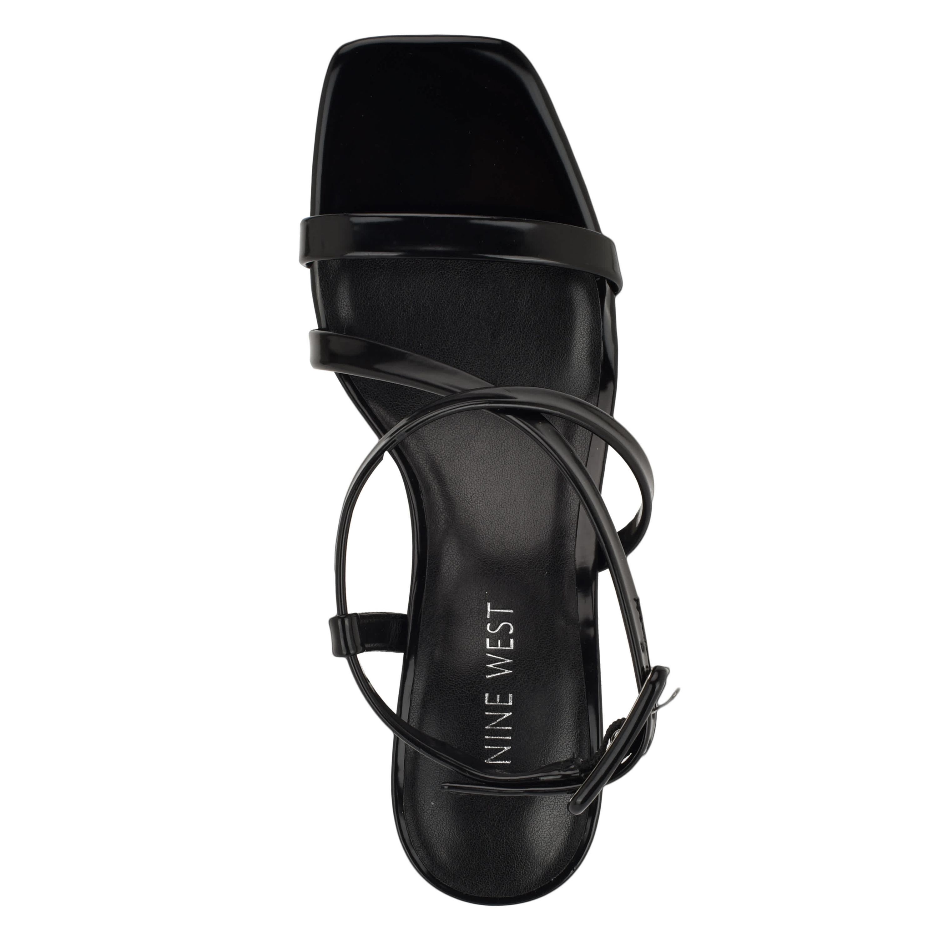 Hinell Square Toe Tapered Heel Dress Sandals