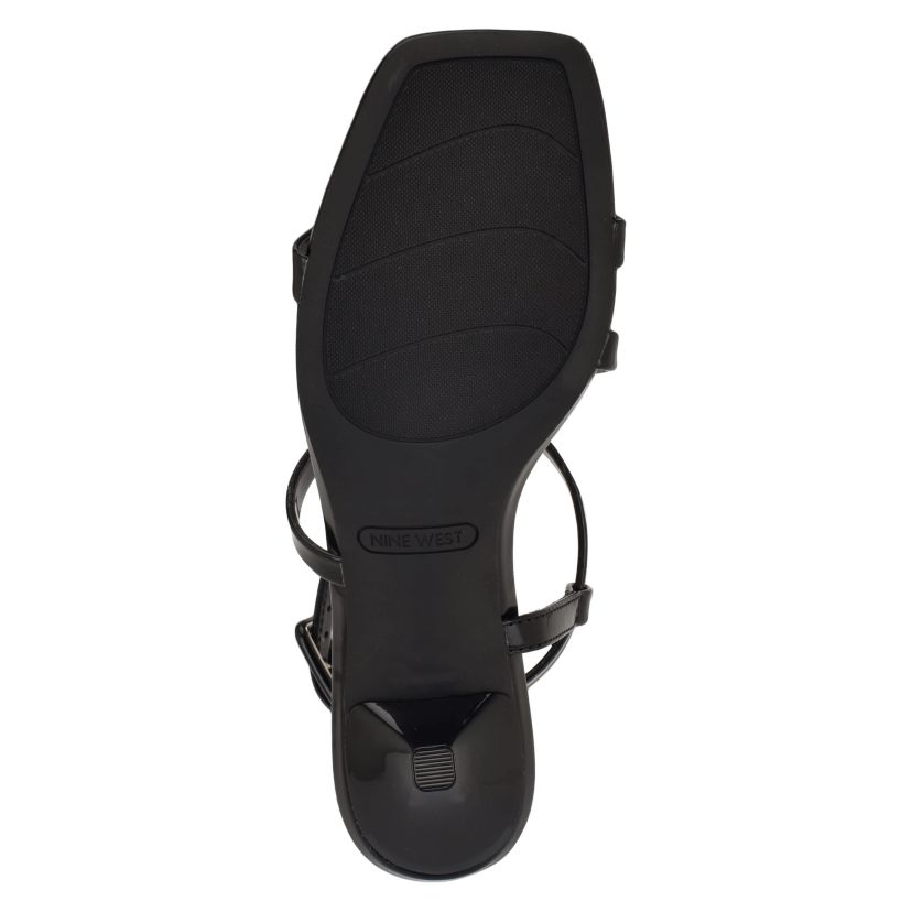 Hinell Square Toe Tapered Heel Dress Sandals