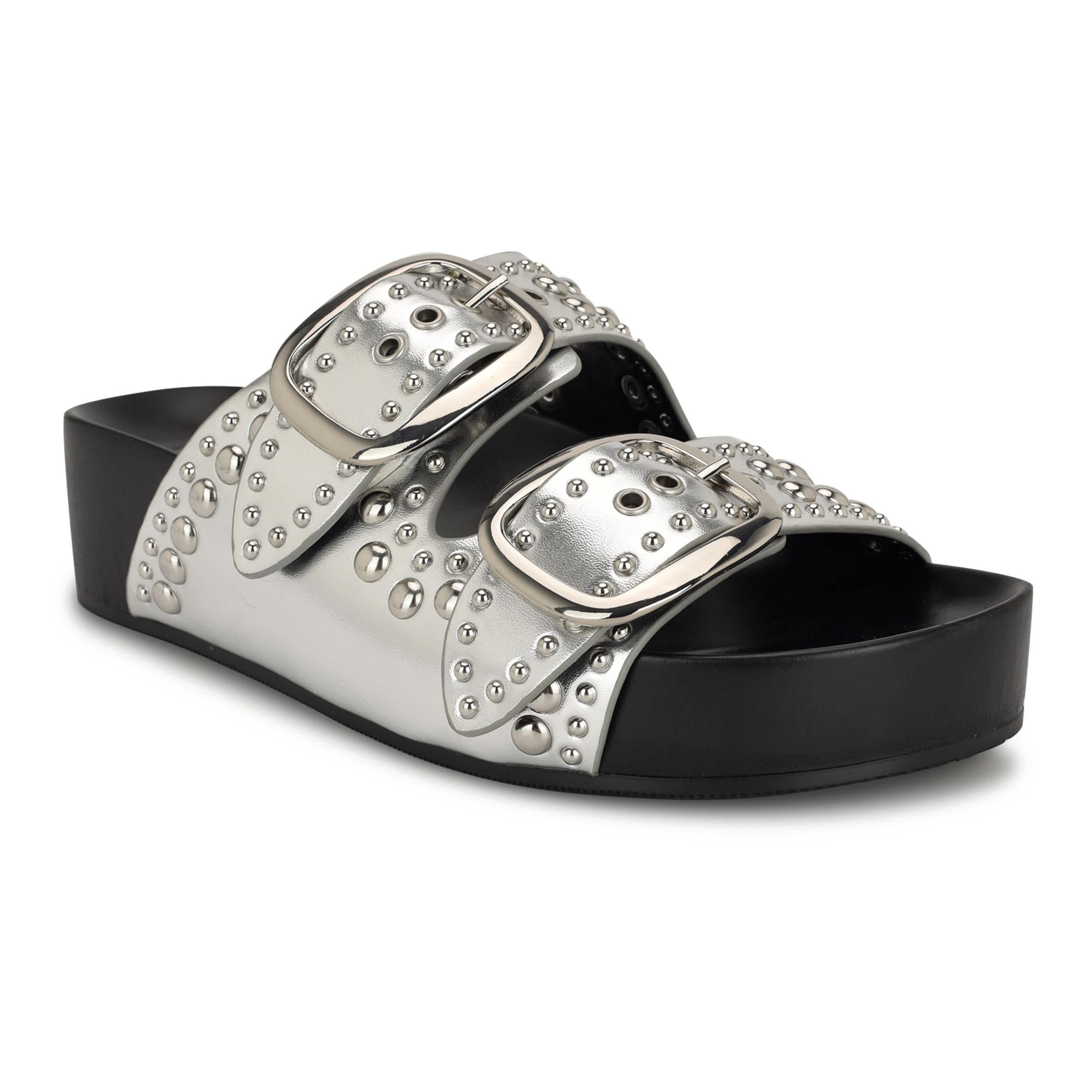 Flinne Casual Slip-on Dual Buckle Sandals