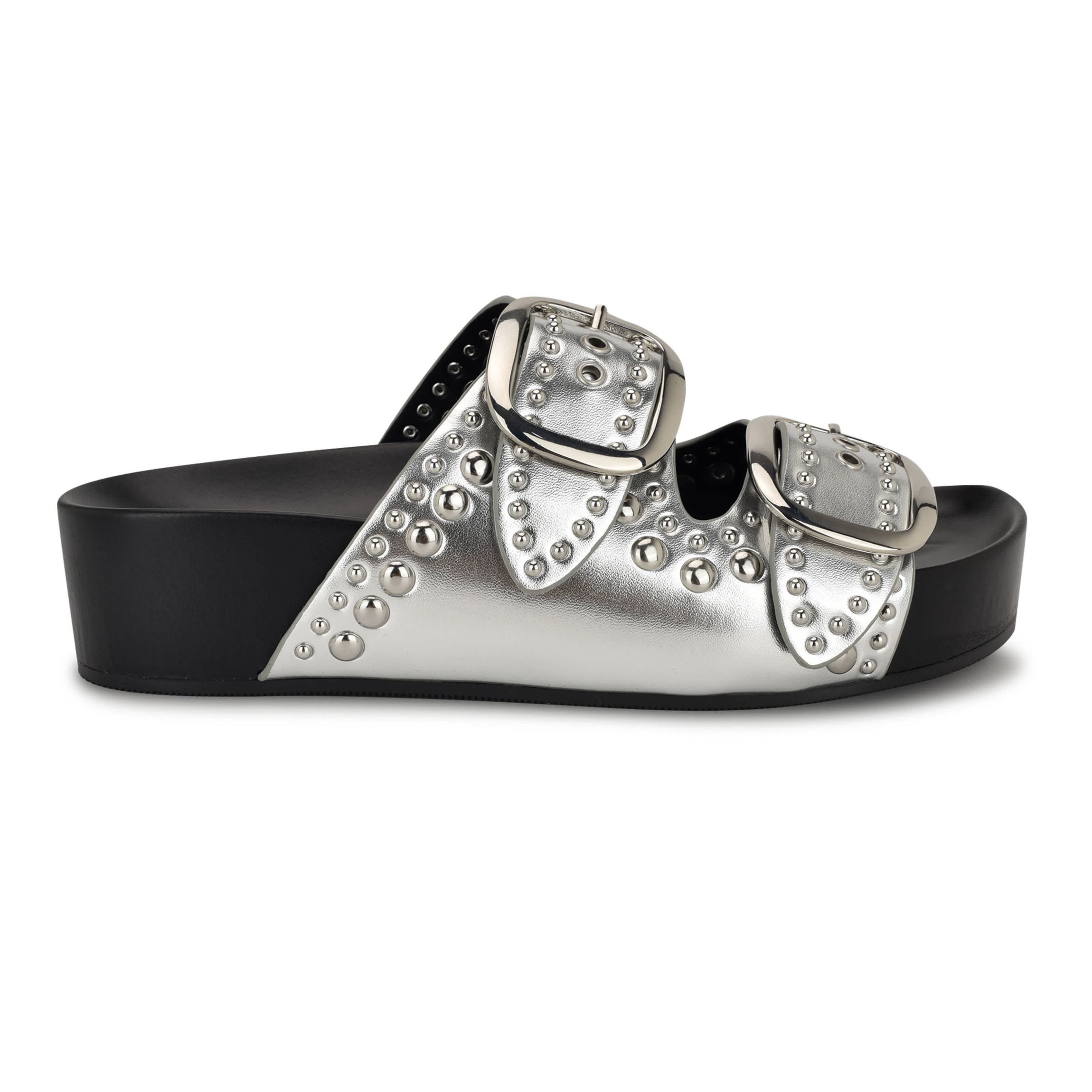 Flinne Casual Slip-on Dual Buckle Sandals