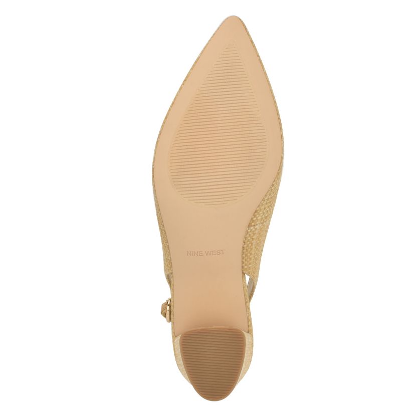 Kamsee Slip-on Block Heel Dress Slingback Pumps