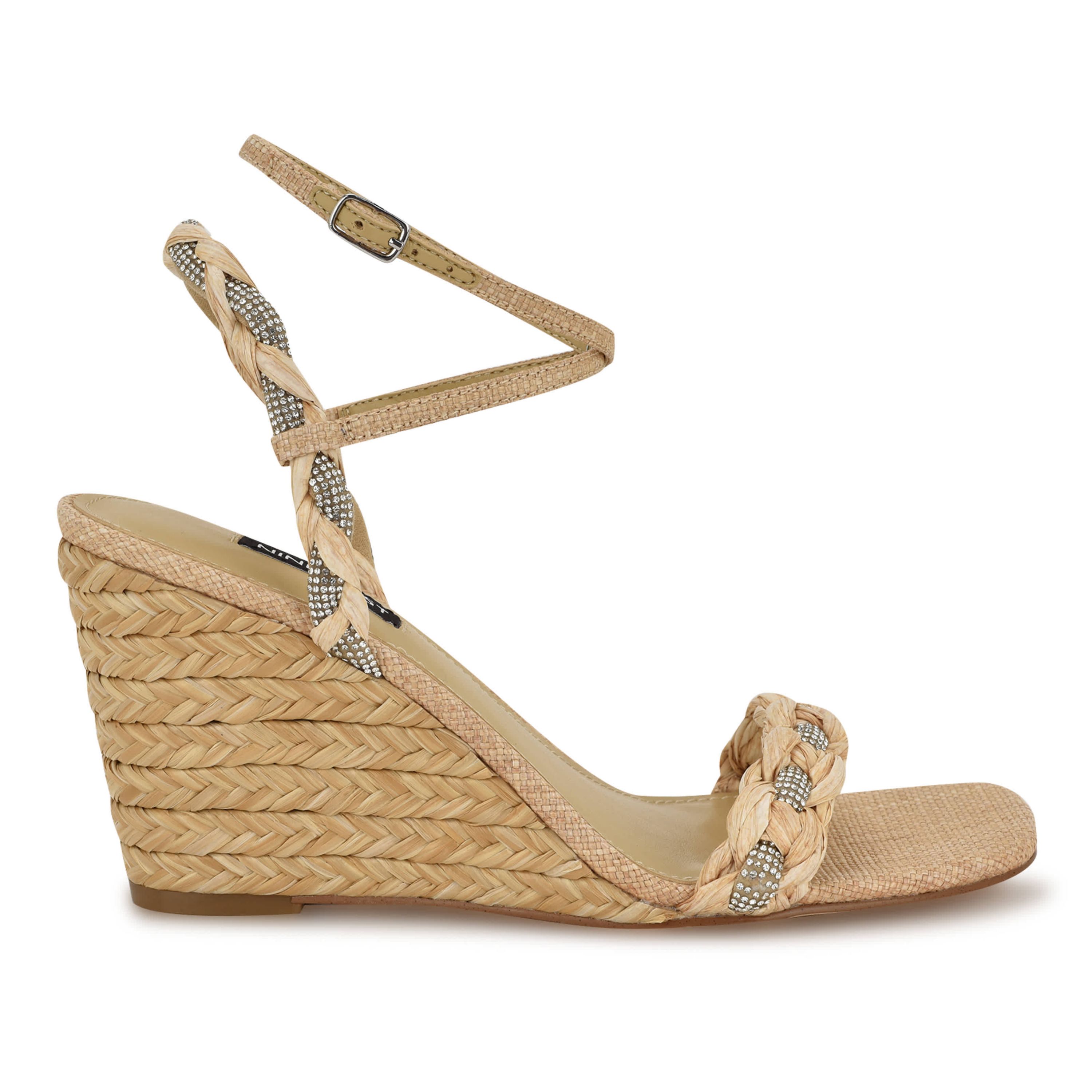 Nashy Square Toe Wedge Sandals