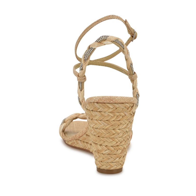Nashy Square Toe Wedge Sandals