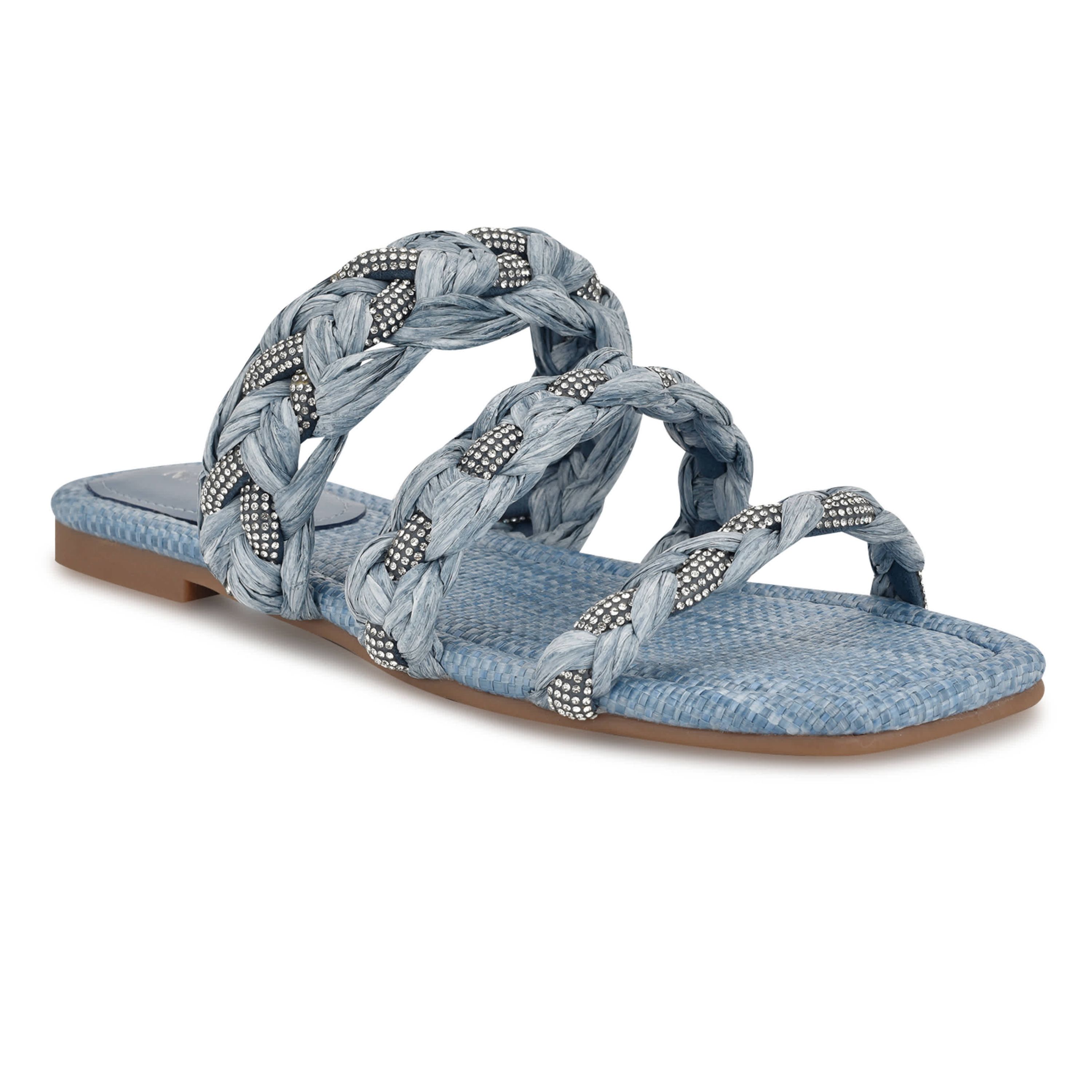Qazz Slip-on Square Toe Flat Sandals