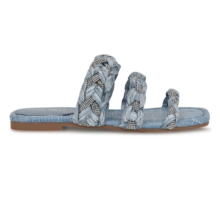 Qazz Slip-on Square Toe Flat Sandals
