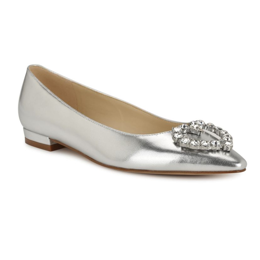 Hearts Slip-on Pointy Toe Dress Flats