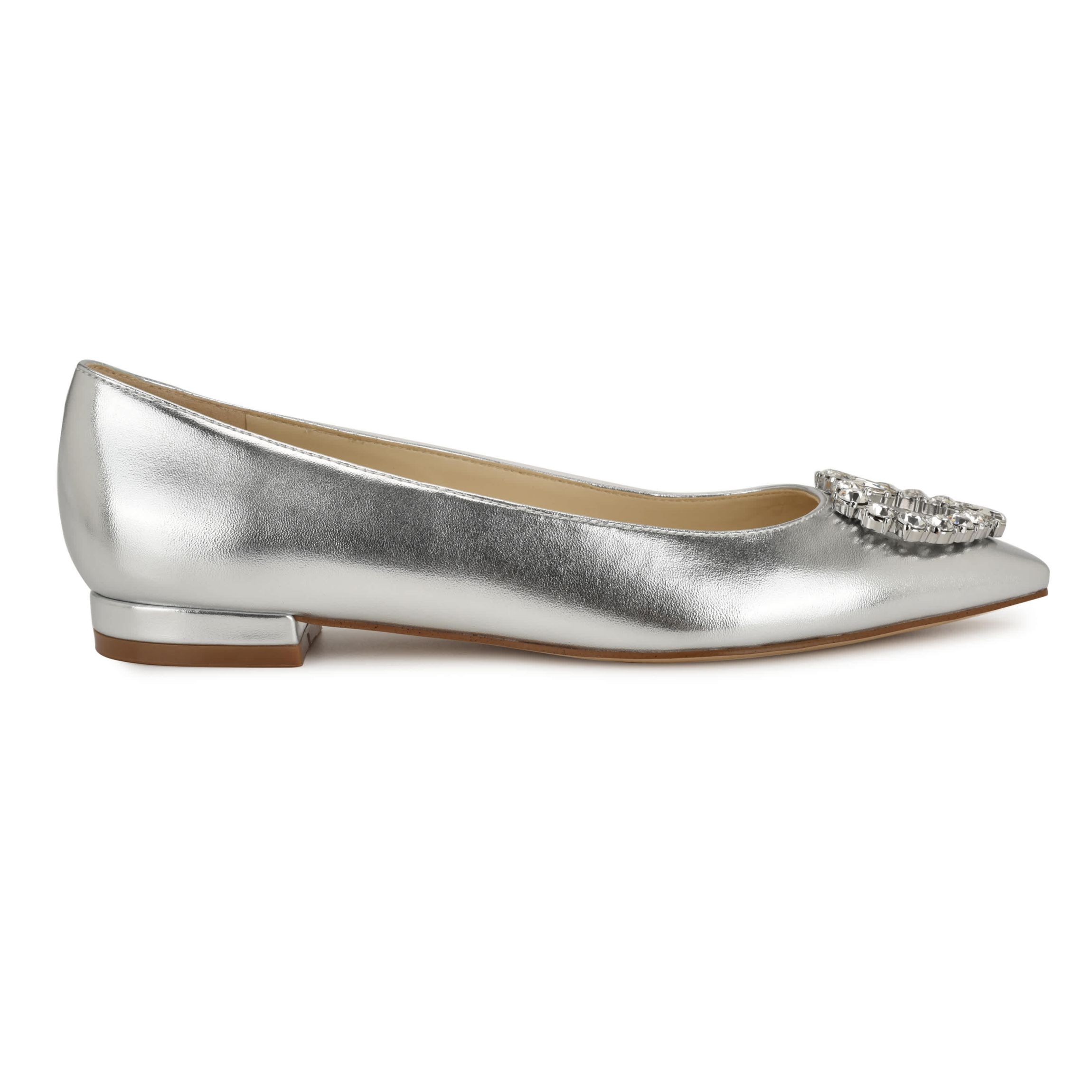 Hearts Slip-on Pointy Toe Dress Flats