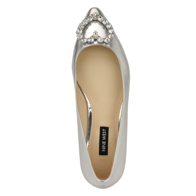 Hearts Slip-on Pointy Toe Dress Flats