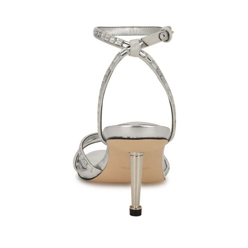 Amseta Embellished Heeled Dress Sandals
