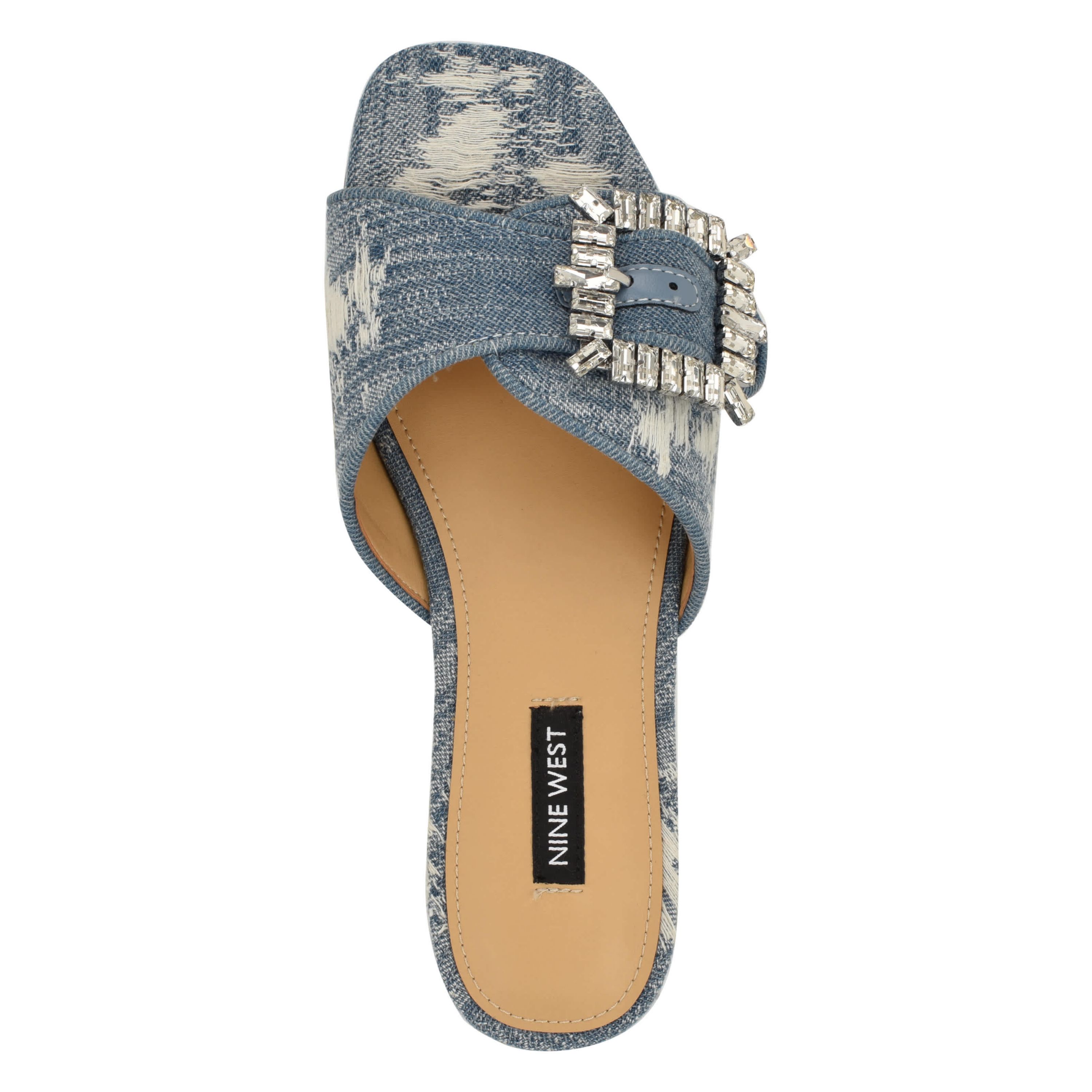 Laniey Square Toe Slip-on Flat Sandals