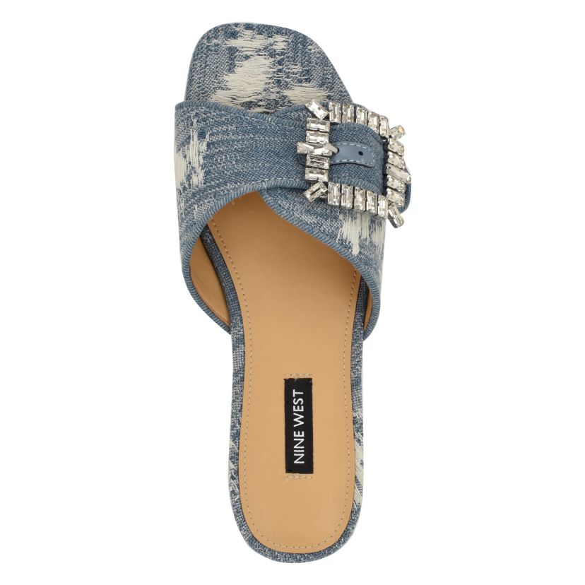 Laniey Square Toe Slip-on Flat Sandals