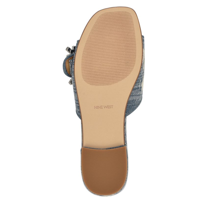 Laniey Square Toe Slip-on Flat Sandals
