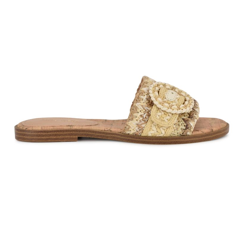 Poland Open Toe Slip-on Casual Flat Sandals