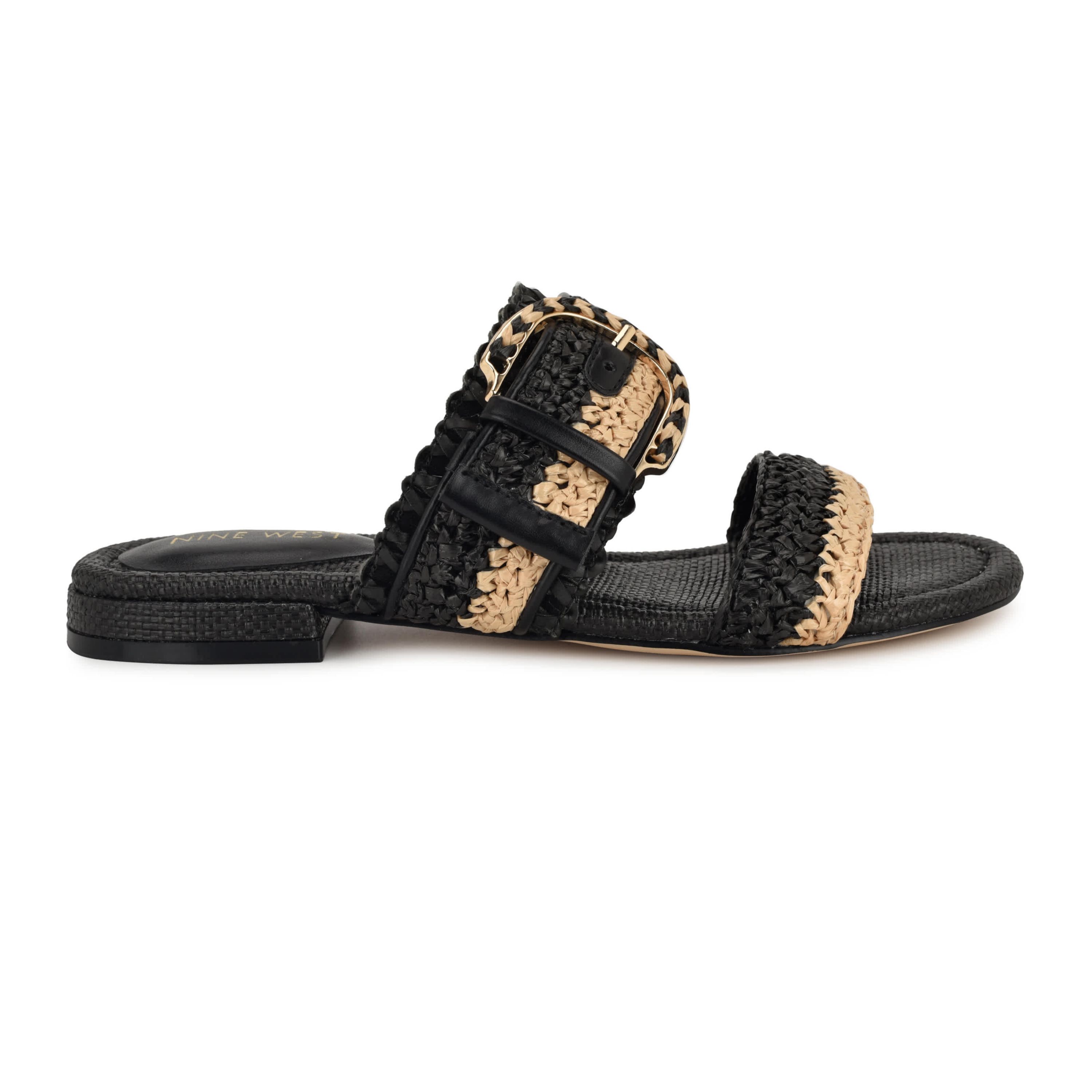 Sameey Open Toe Slip-on Flat Sandals
