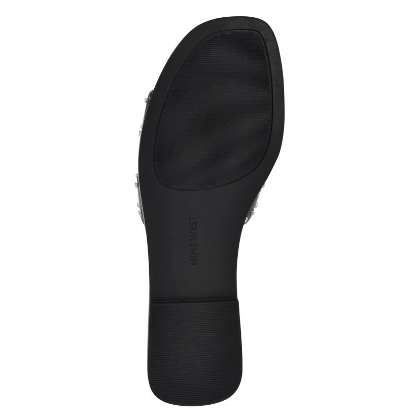 Giny Square Toe Slip-on Flat Casual Sandals