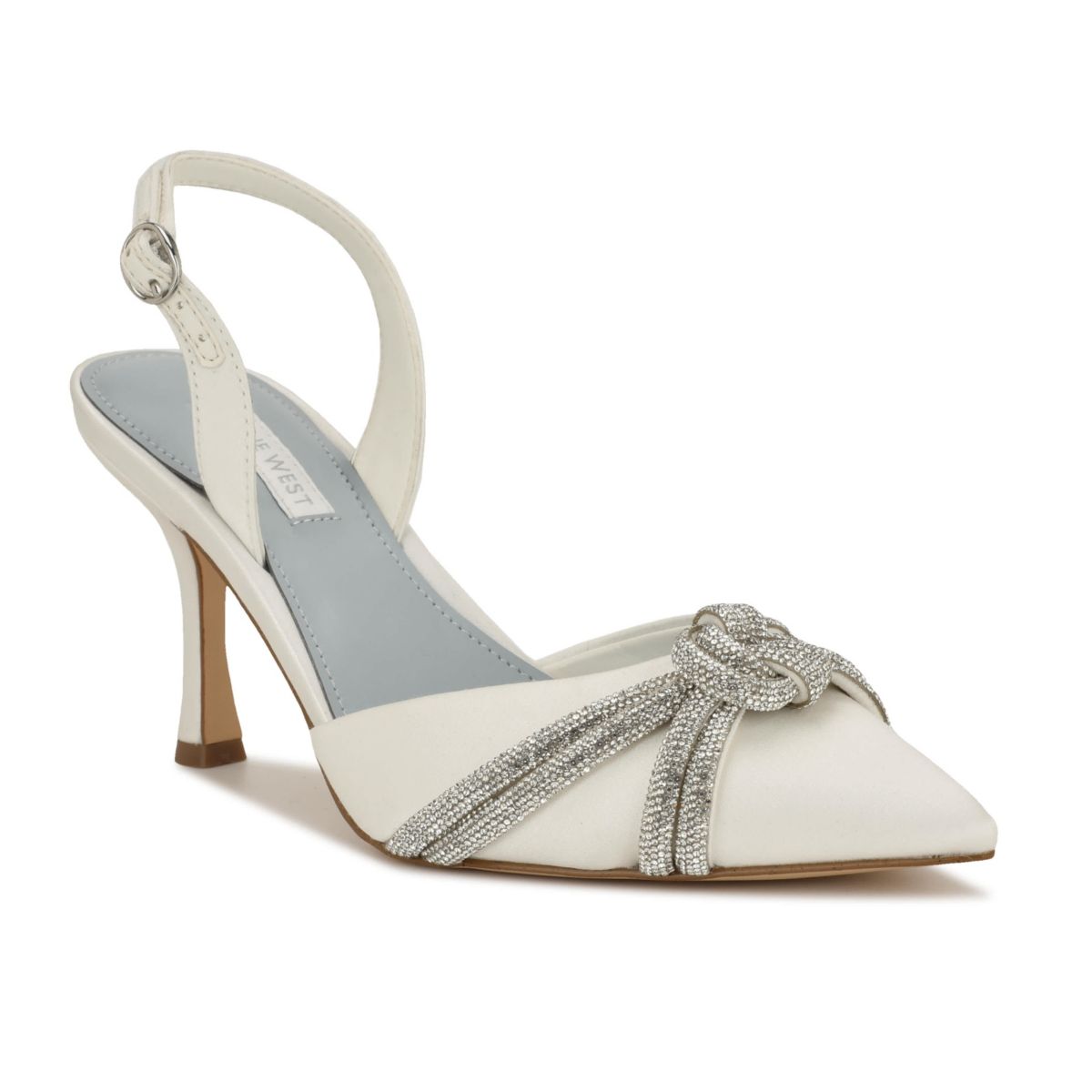 Deby Bridal Pointy Toe Dress Slingback Pumps