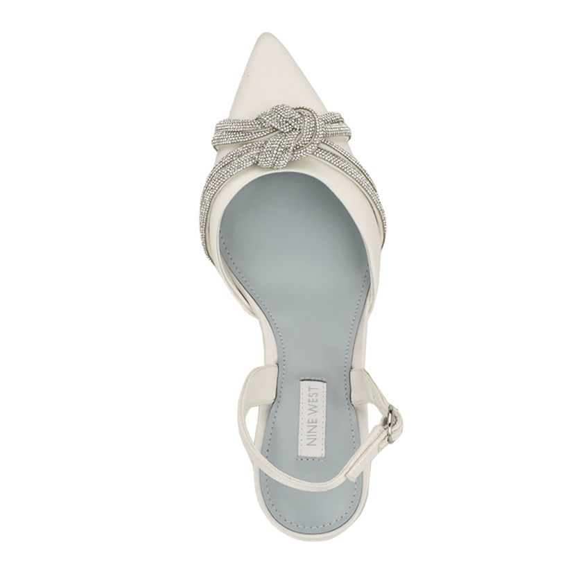 Deby Bridal Pointy Toe Dress Slingback Pumps