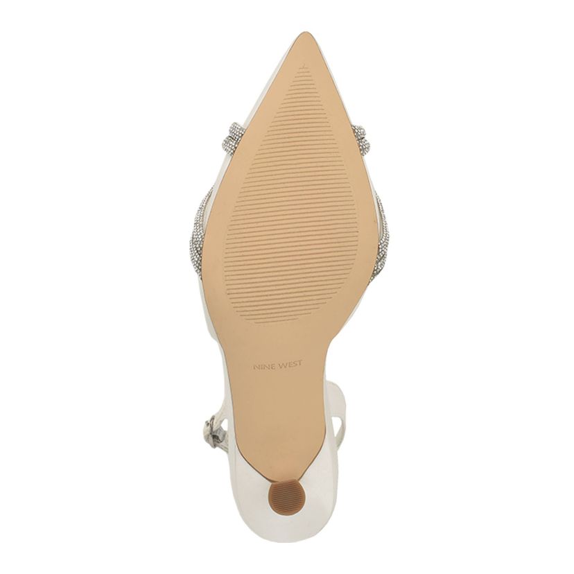Deby Bridal Pointy Toe Dress Slingback Pumps