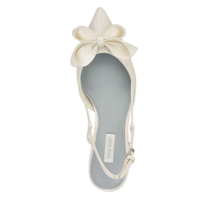 Raska Bridal Pointy Toe Slingback Dress Pumps