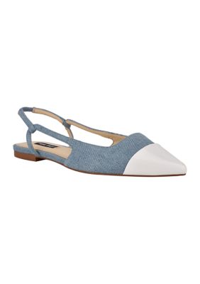 cap toe slingback flats