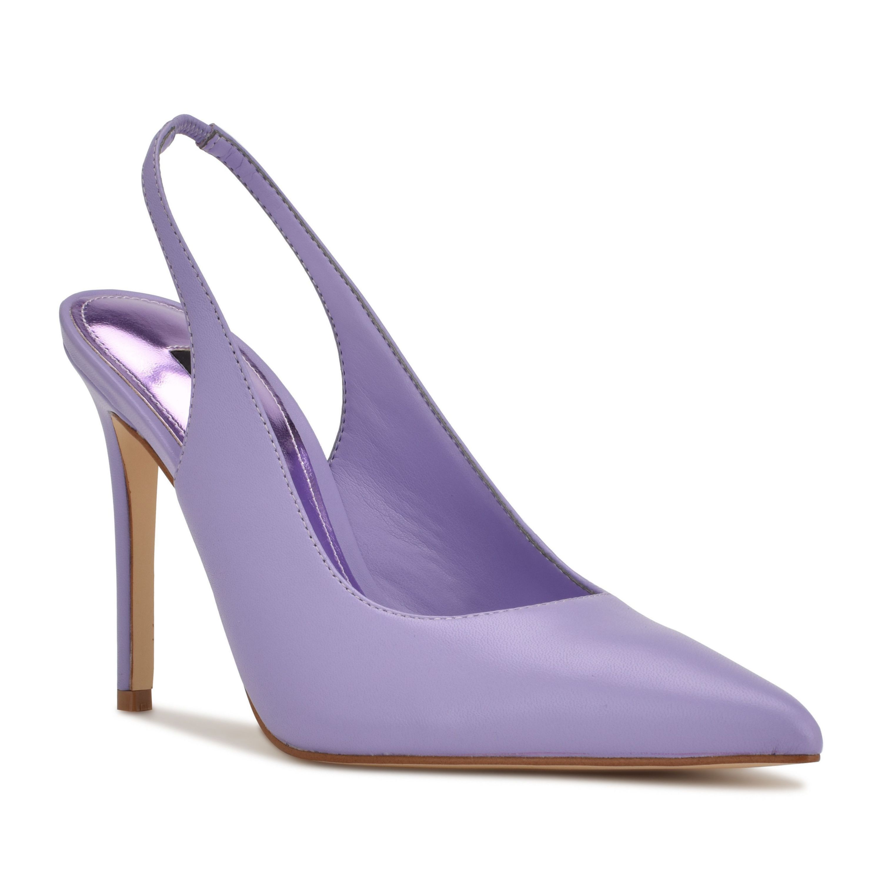 Feather Pointy Toe Slingback Dress Pumps