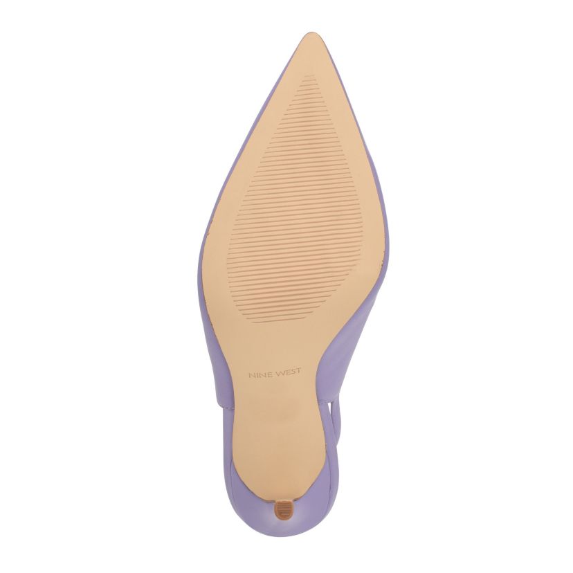 Feather Pointy Toe Slingback Dress Pumps