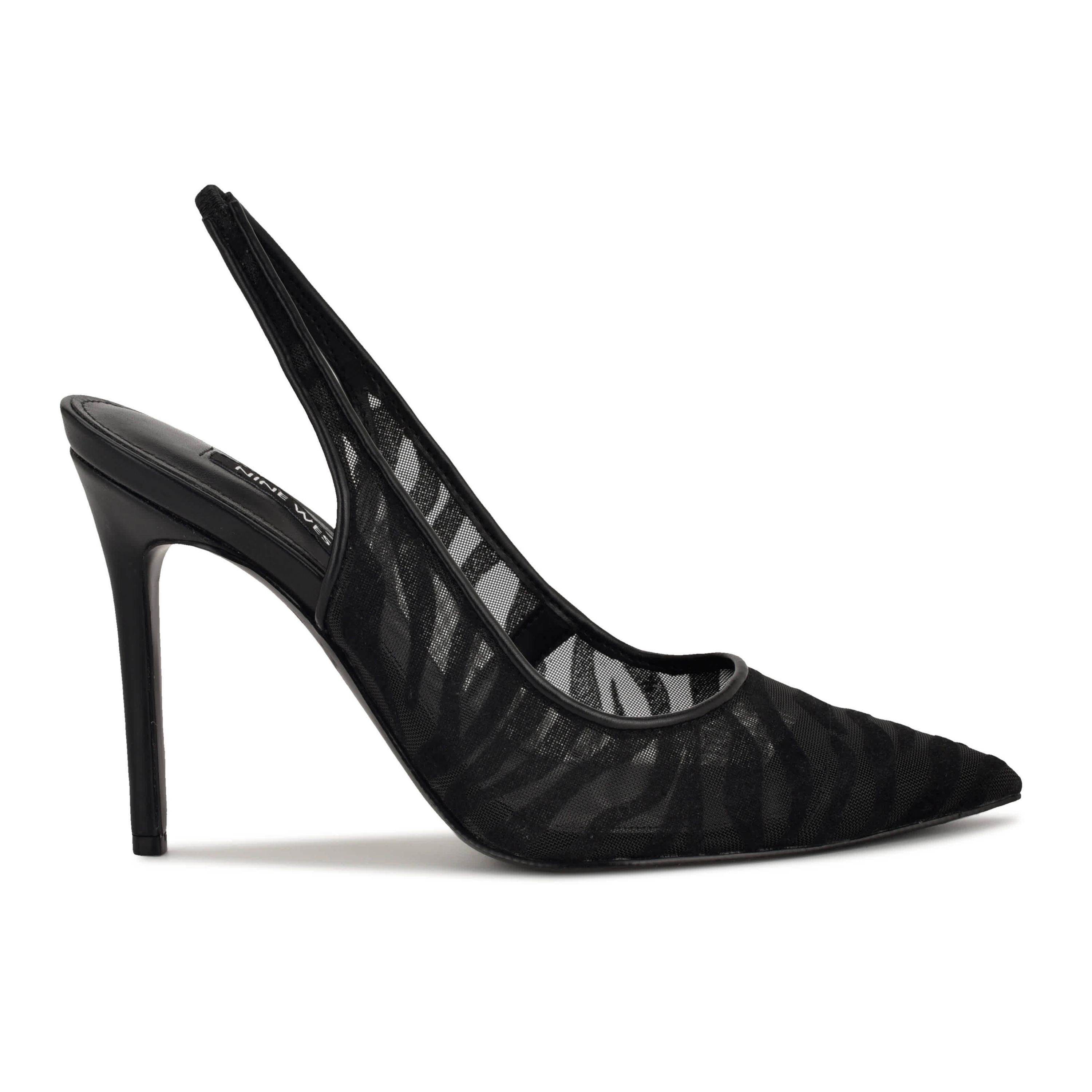 Feather Pointy Toe Slingback Dress Pumps