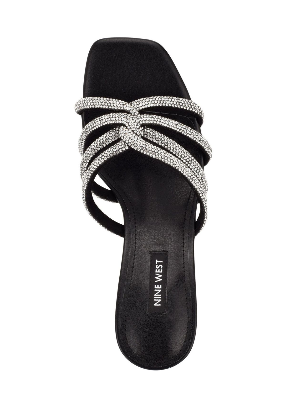 Glitz Block Heel Slide Sandals