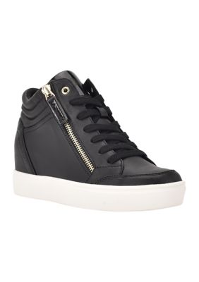 Nine West Tons High Top Hidden Wedge Sneakers belk