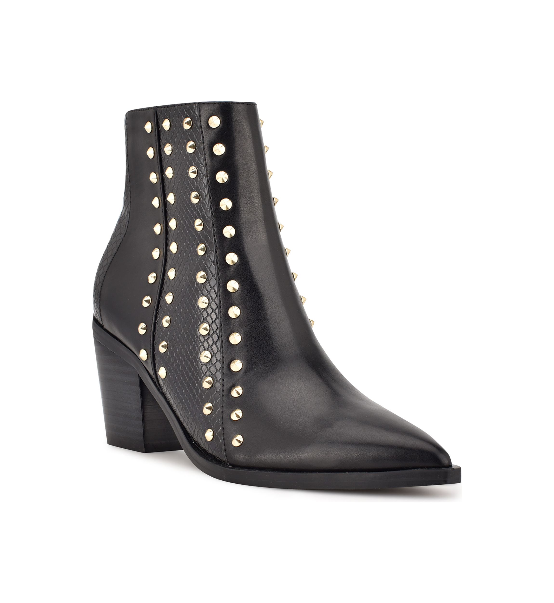 What Studded Block Heel Booties