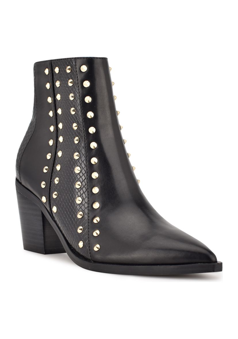 What Studded Block Heel Booties