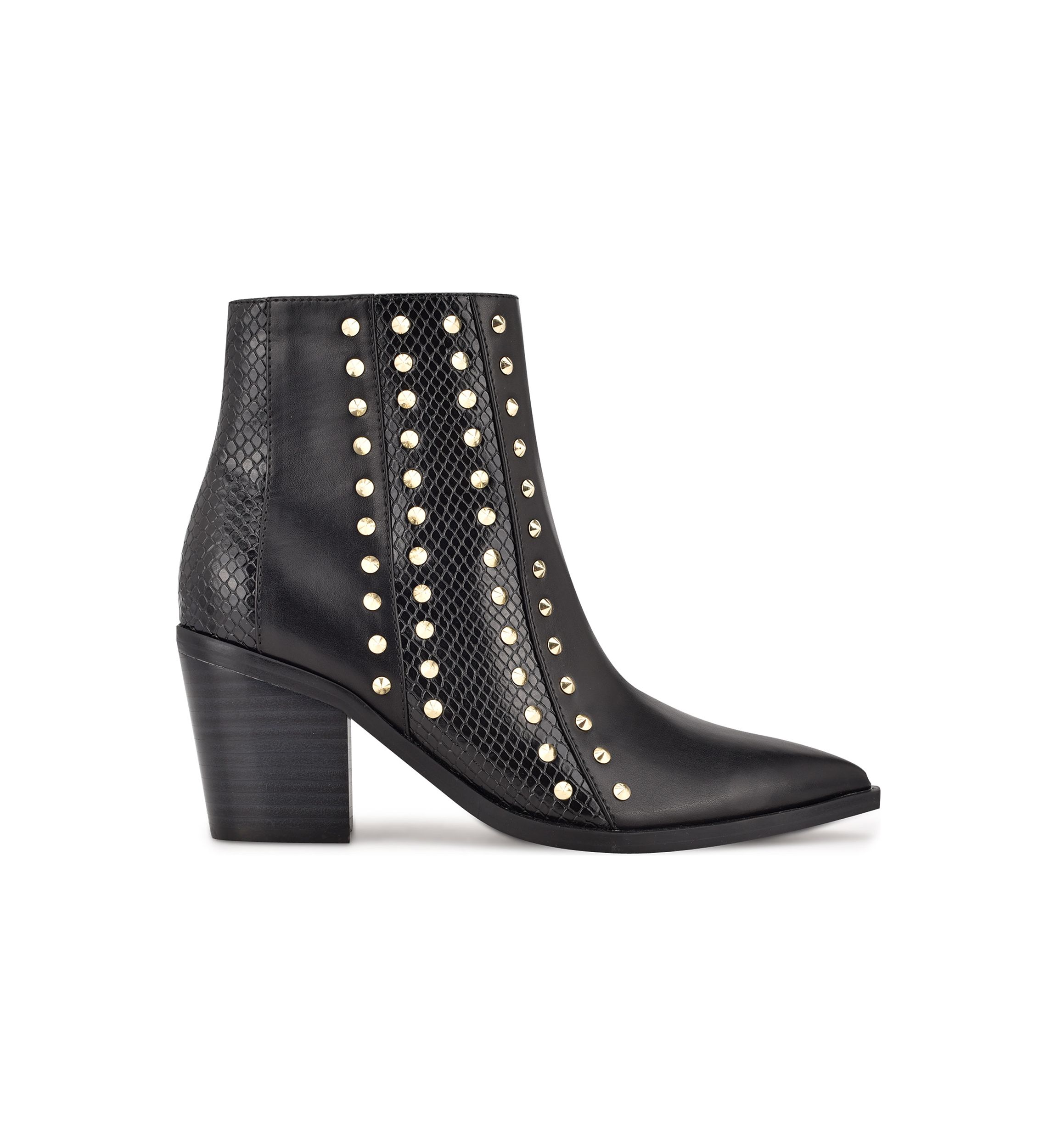 What Studded Block Heel Booties