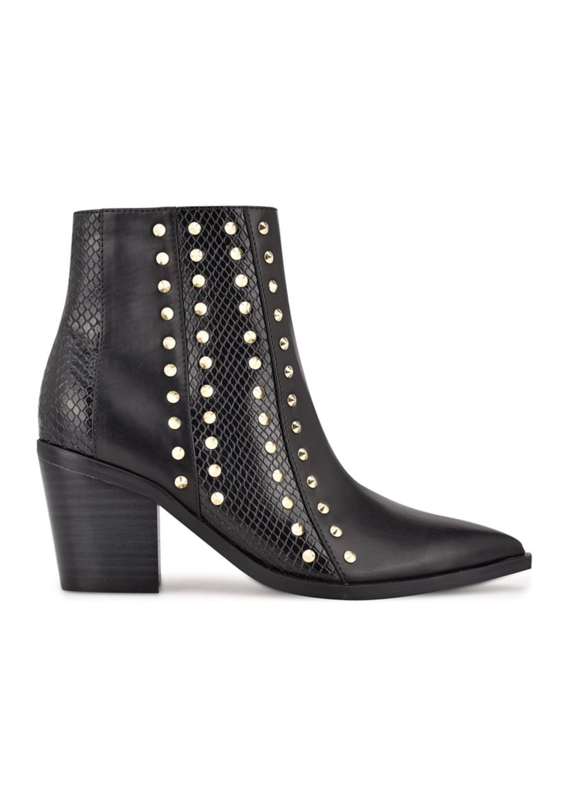 What Studded Block Heel Booties