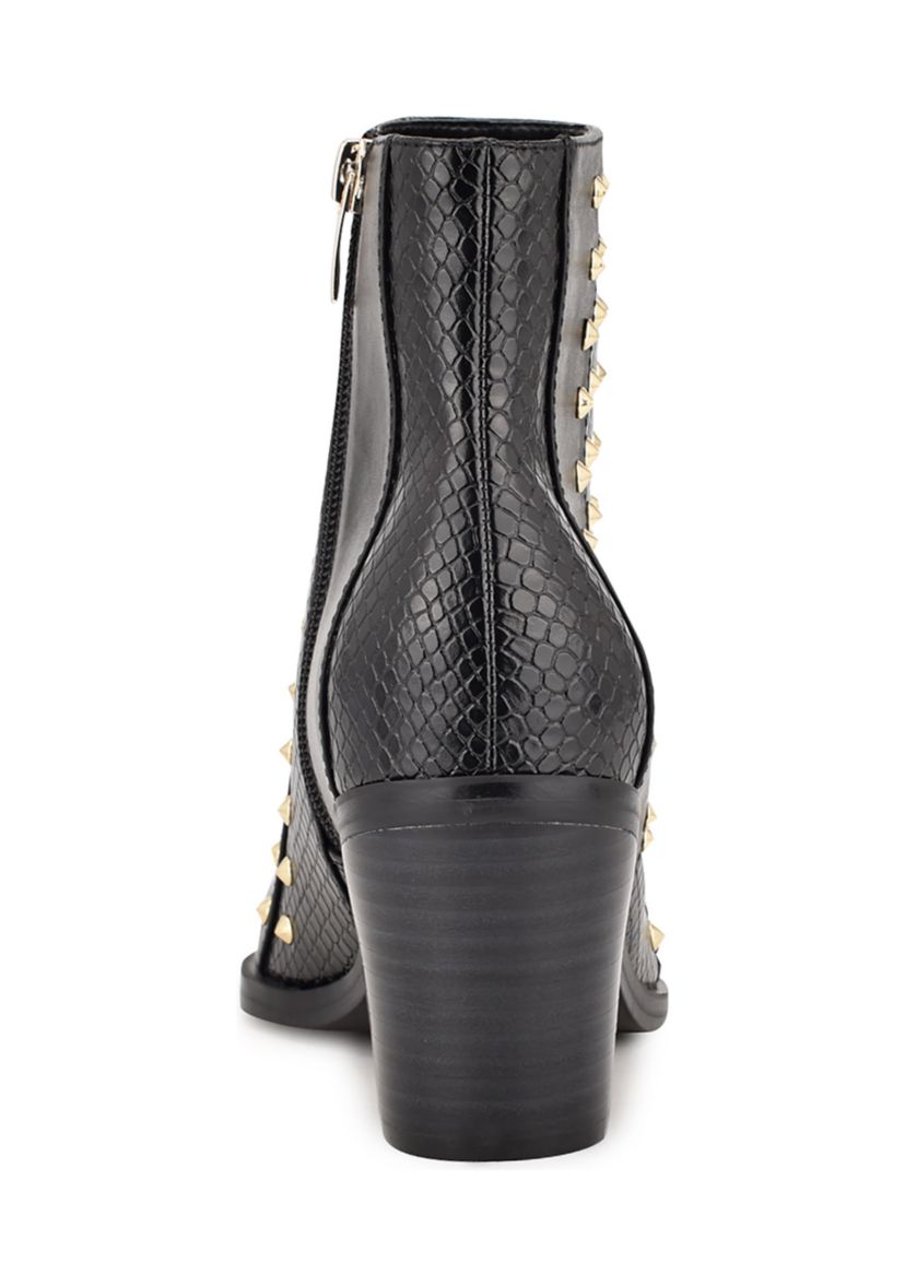 What Studded Block Heel Booties