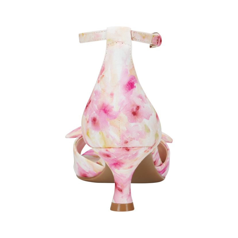 Andora Mid Heel Ankle Strap Bow Dress Sandals