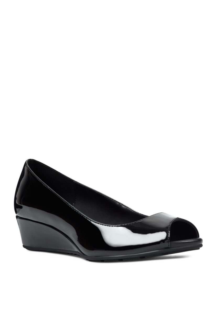 Candra Peep-Toe Closed Back Dress Wedges