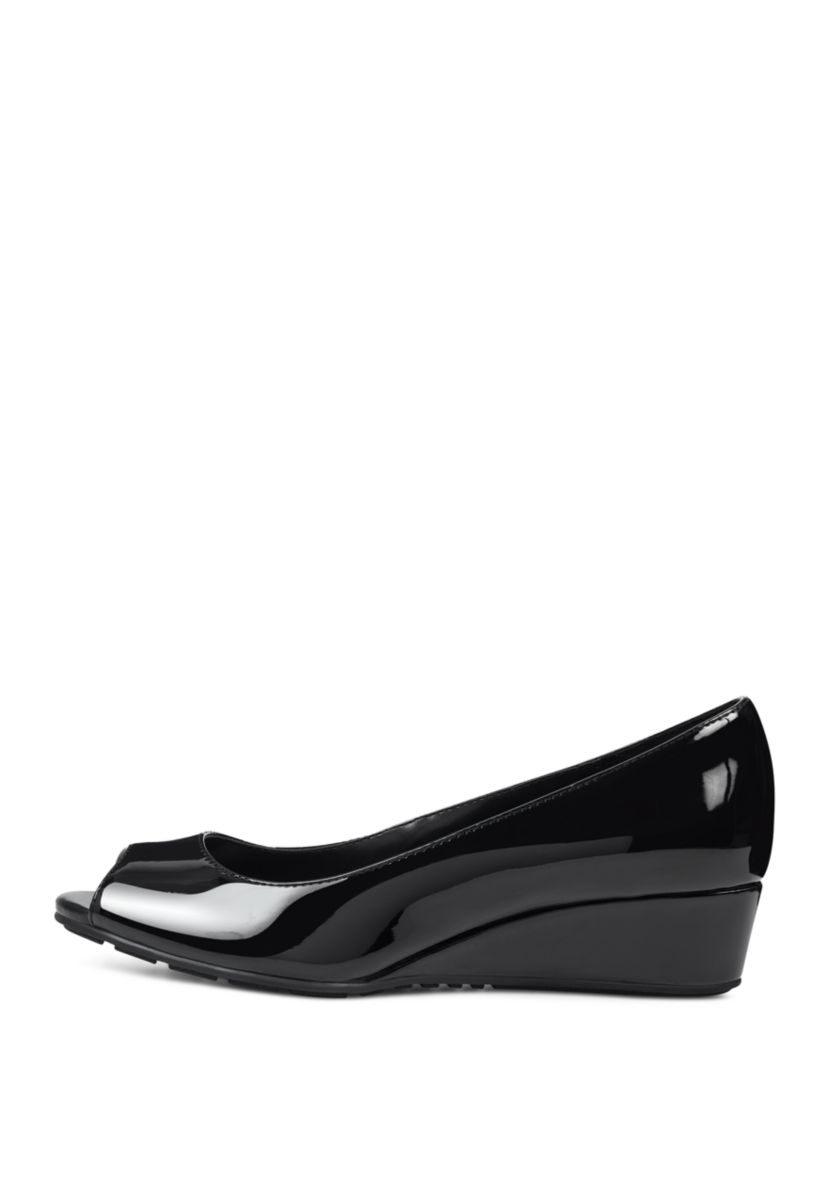 Candra Peep-Toe Closed Back Dress Wedges