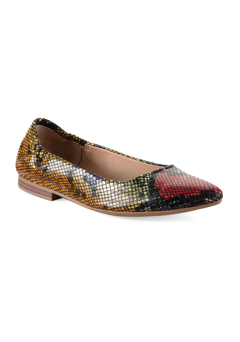 Jessica Snakeskin Flats