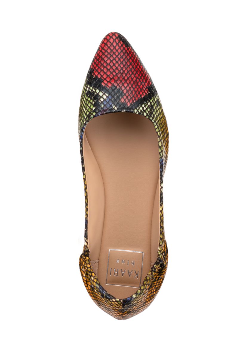 Jessica Snakeskin Flats