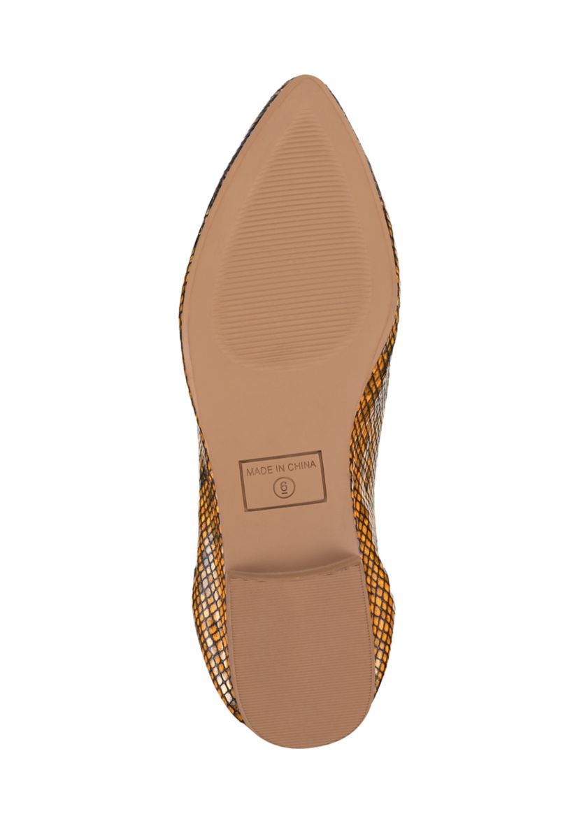 Jessica Snakeskin Flats