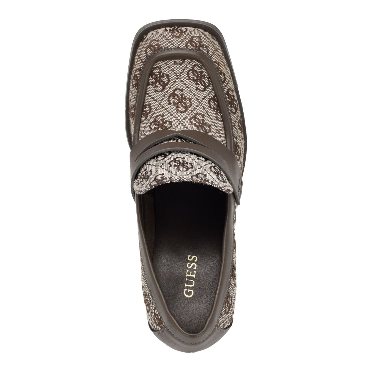 GUESS Macella Mocassino Donna Con Tacco Alto - Punta Quadrata - Nero