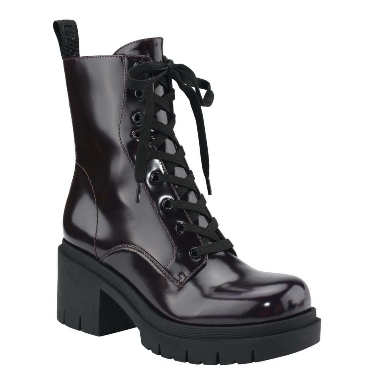 Juel Low Heel Lace Up Combat Booties