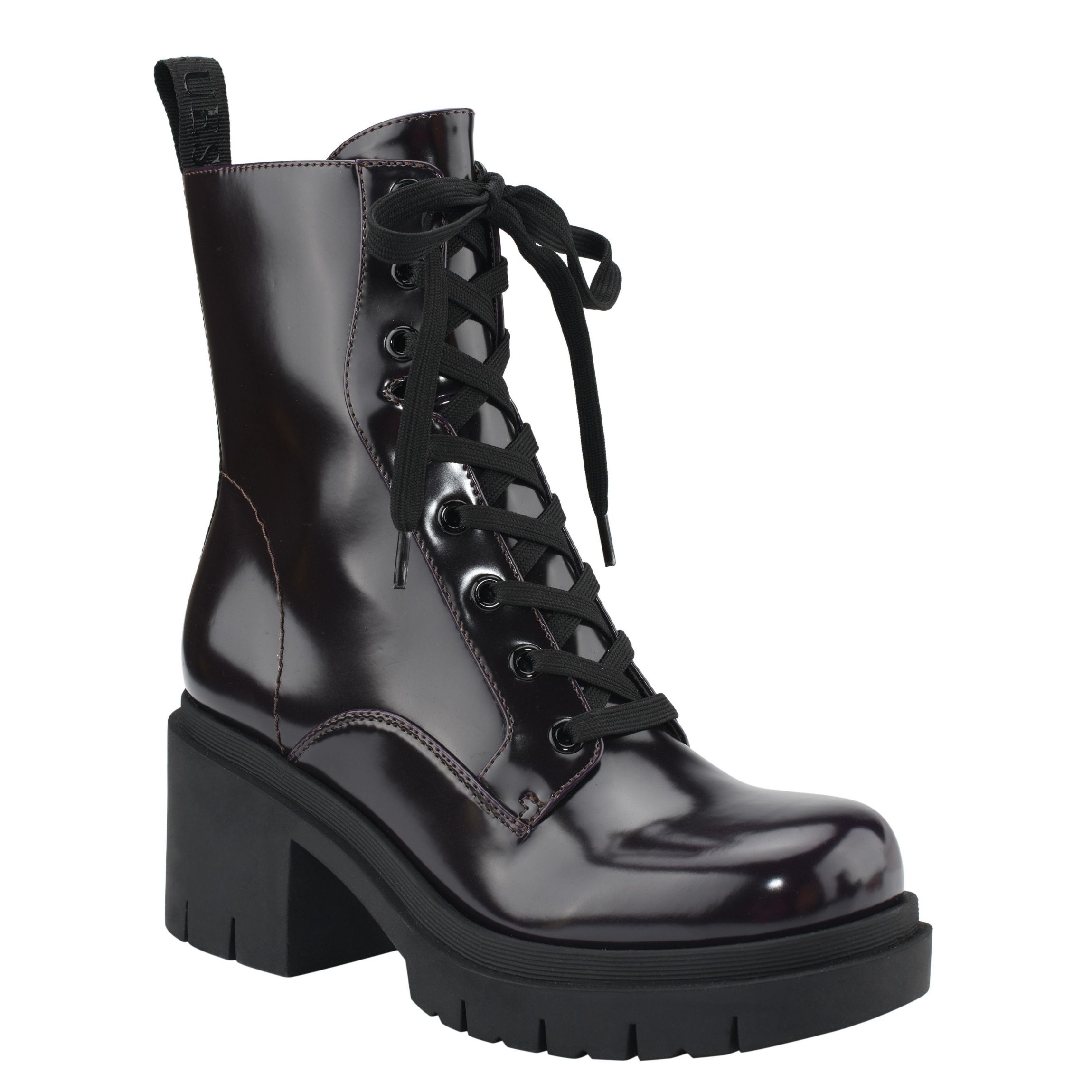 Juel Low Heel Lace Up Combat Booties