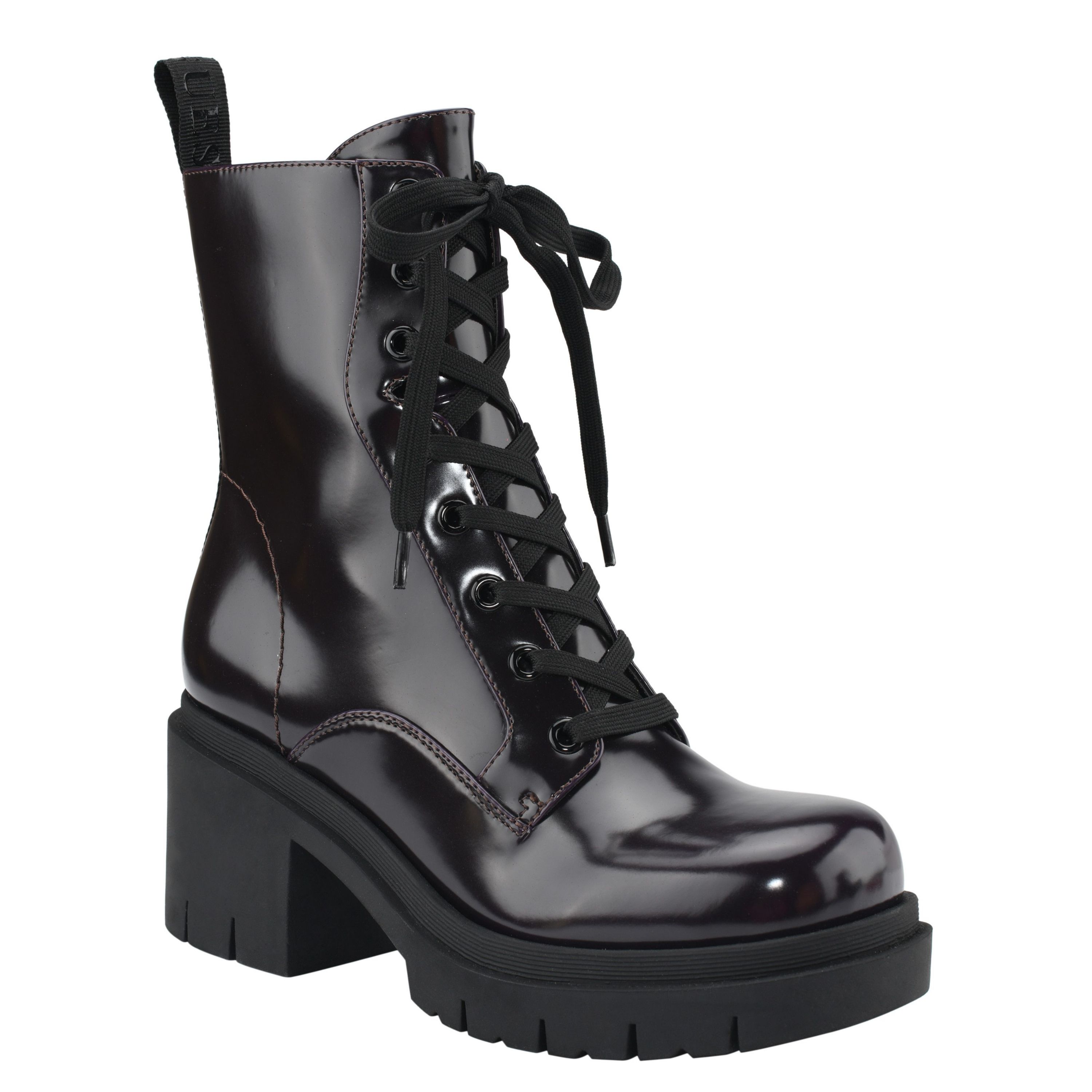 Juel Low Heel Lace Up Combat Booties