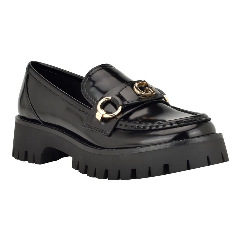 Almost Slip On Lug Sole Round Toe Bit Loafer