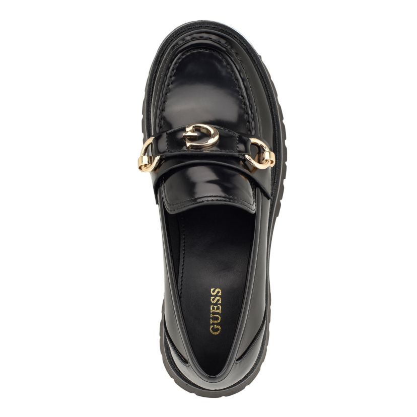 Almost Slip On Lug Sole Round Toe Bit Loafer