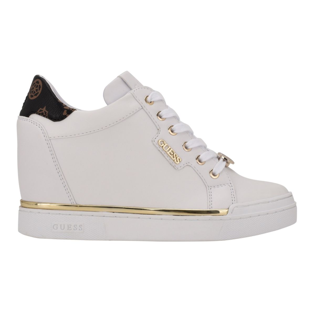 Faster Lace Up Fashion Logo Wedge Sneakers